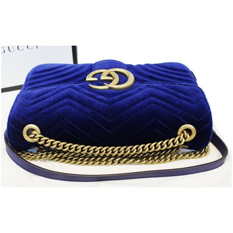 gucci marmont blue velvet bag|Gucci Marmont price increase.